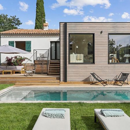Villa La Temana, rénovée, piscine privée chauffée, grand jardin, plages et commerces à pied, à Cavalaire, près de Saint-Tropez Exterior foto